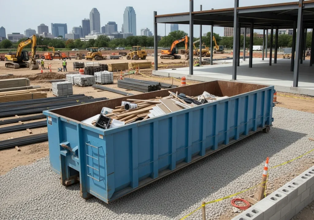 30-yard commercial roll-off dumpster Fort Worth TX construction remodeling waste management